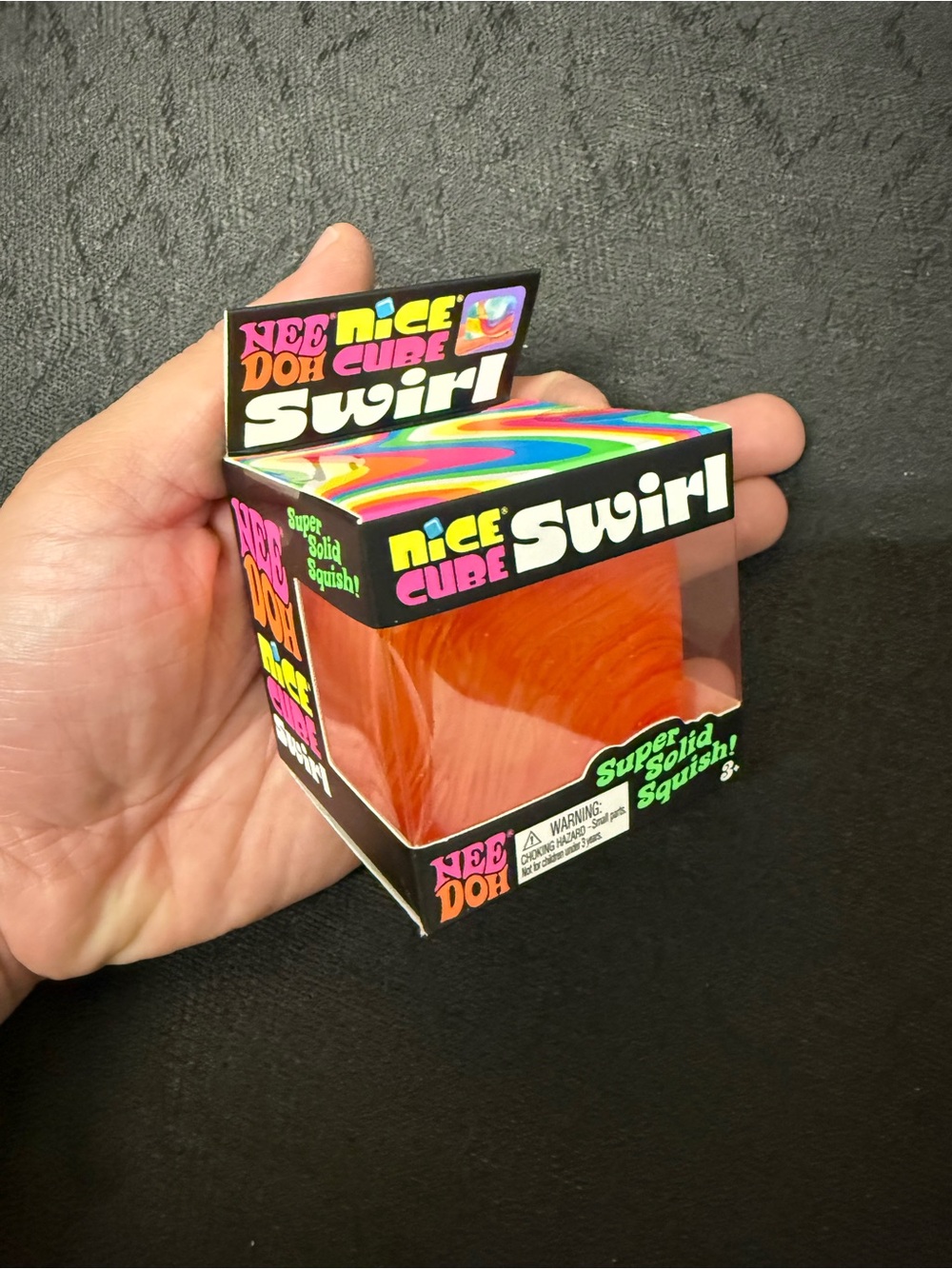 🧡❤️ RARE Nice Cube Swirl Super Solid Squish – Orange - Picture 2 of 4